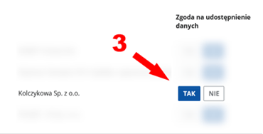 zaznacz TAK przy Kolczykowa Sp. z o.o.